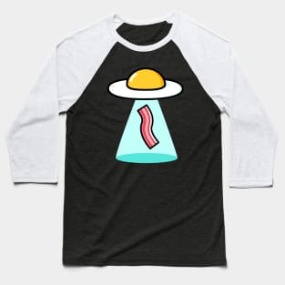 Breakfast Egg Bacon  UFO Sci Fi Baseball T-Shirt